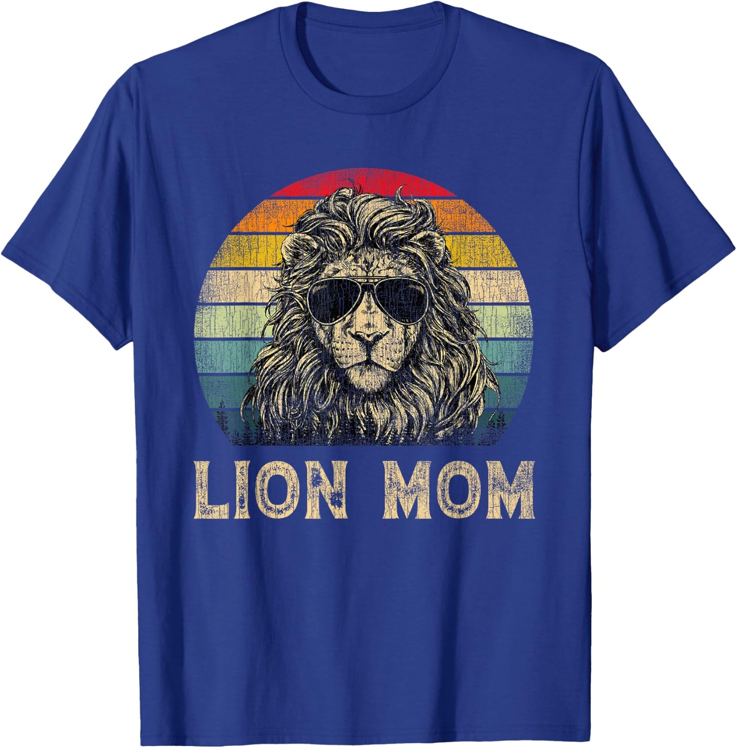 Vintage Lion Mom Lion Lovers Mommy Mother's Day T-Shirt - T-Shirt | Royal