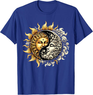 Sun and Moon Yin Yang T-Shirt - T-Shirt | Royal