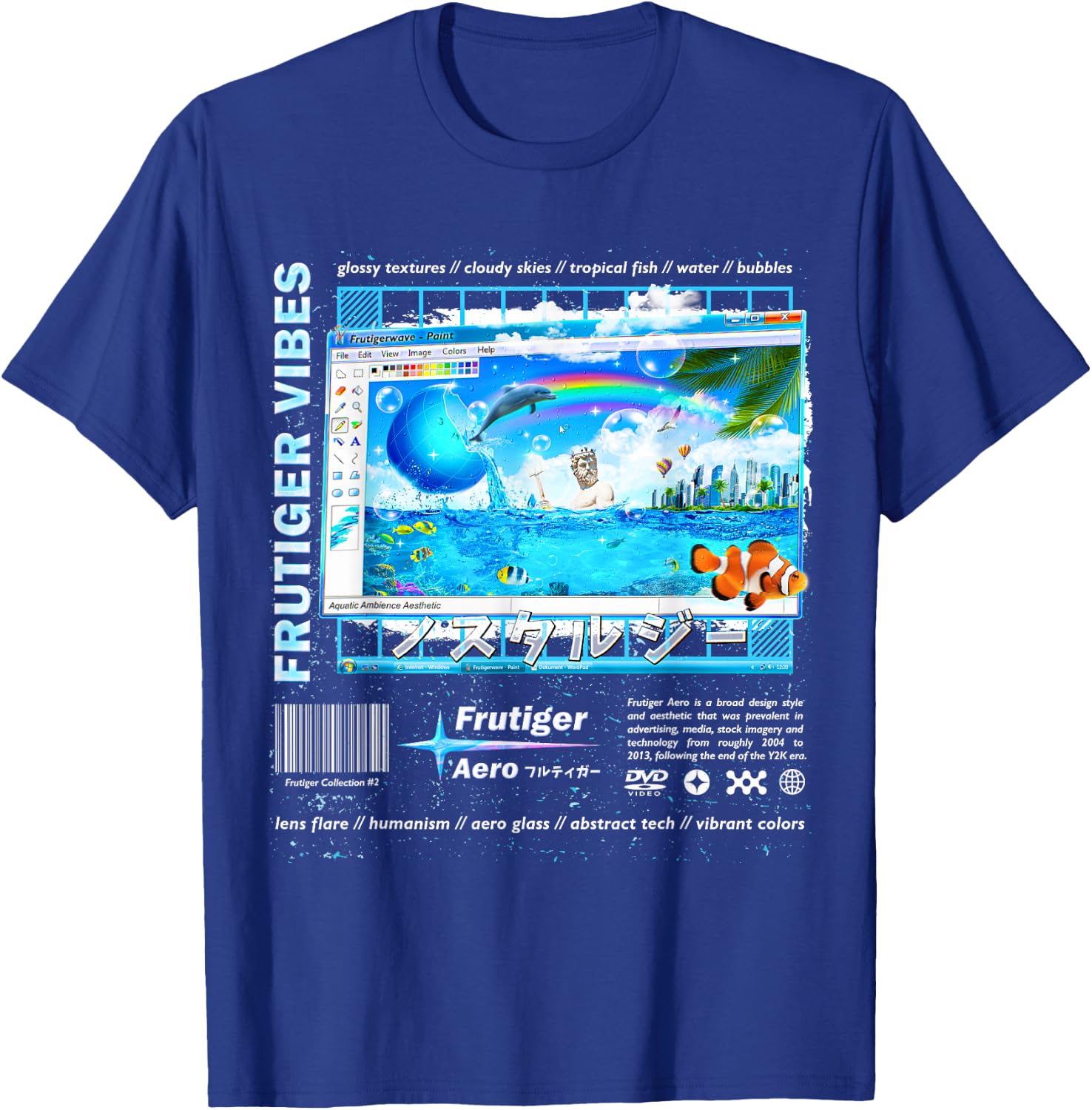Frutiger Aero Fashion Collection - Frutiger Vibes T-Shirt - T-Shirt | Royal