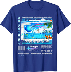 Frutiger Aero Fashion Collection - Frutiger Vibes T-Shirt - T-Shirt | Royal