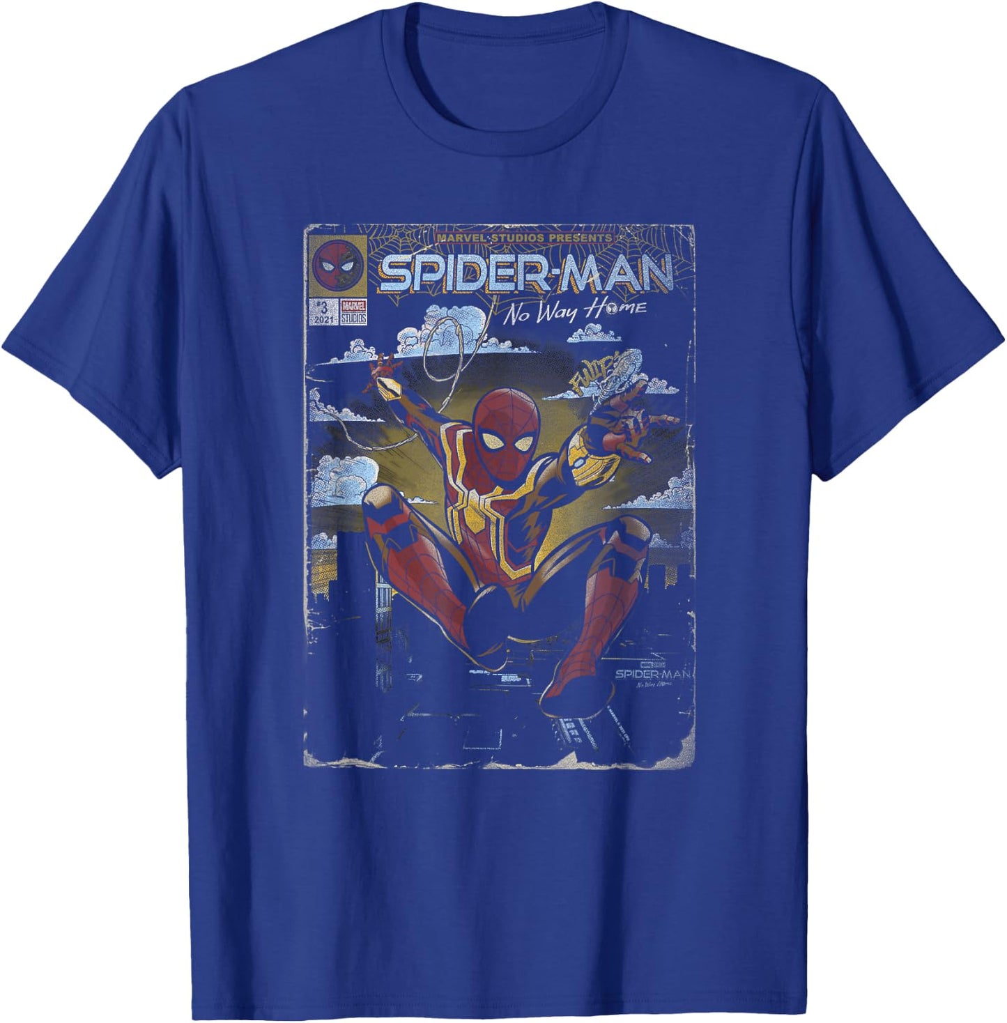 Marvel Spider-Man No Way Home Comic Cover T-Shirt - T-Shirt | Royal
