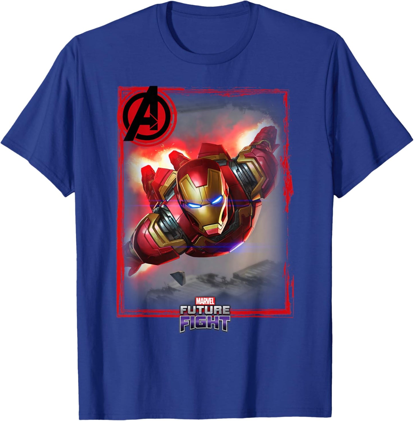 Marvel Future Fight Iron Man Portrait Graphic T-Shirt - T-Shirt | Royal