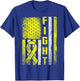 Ewing Sarcoma Fight Sarcoma Cancer Awareness Yellow Ribbon T-Shirt - T-Shirt | Royal