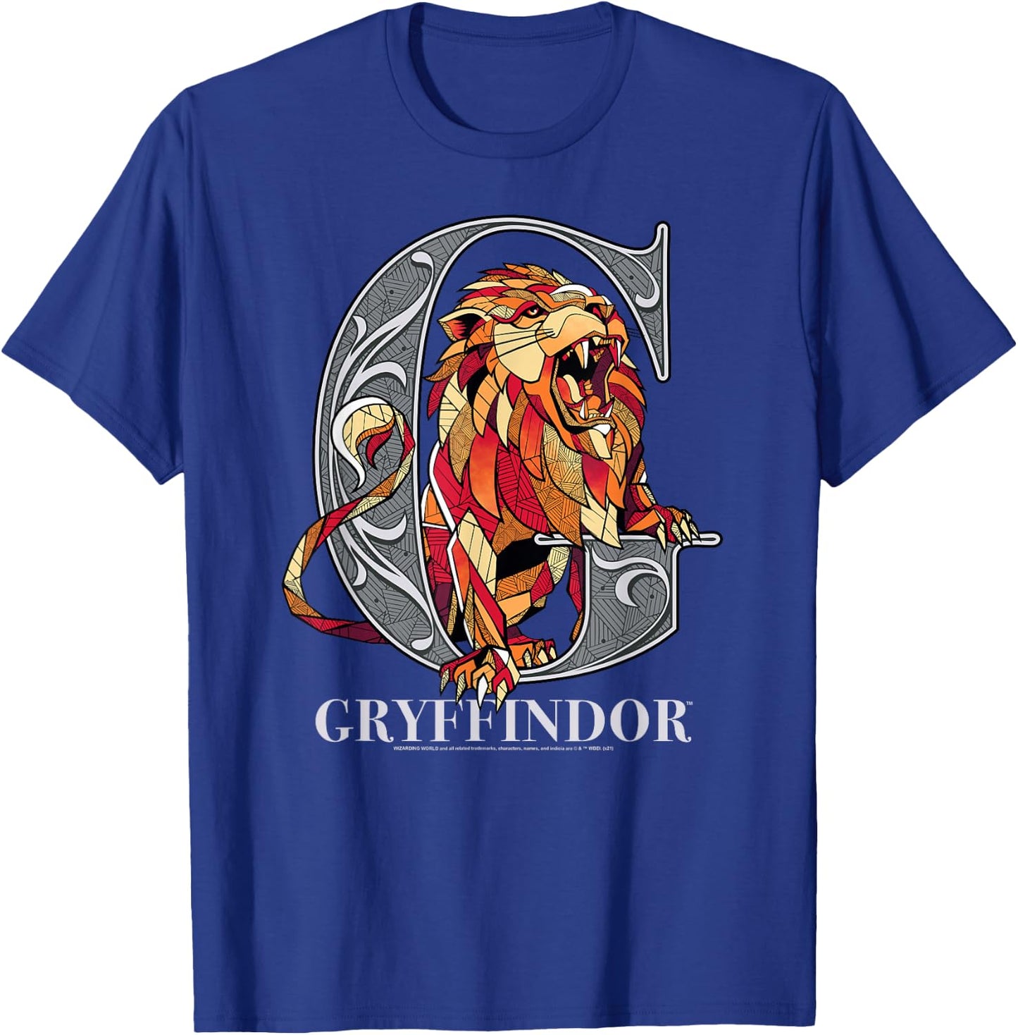 Harry Potter Mosaic Gryffindor with Lion Small T-Shirt - T-Shirt | Royal
