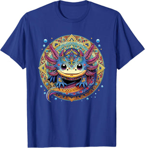 Axolotl Maya Aztec Axolot T-Shirt - T-Shirt | Royal