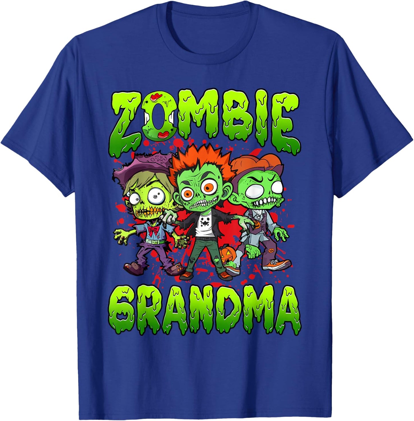 Zombie Grandma Halloween Costume Family Matching , Small, Black T-Shirt - T-Shirt | Royal