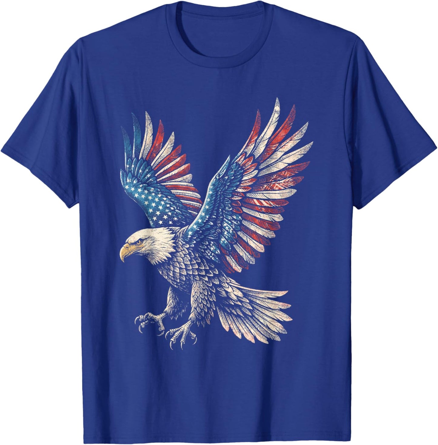 Eagle American Flag 4th of July USA Patriotic Men Women T-Shirt - T-Shirt | Royal