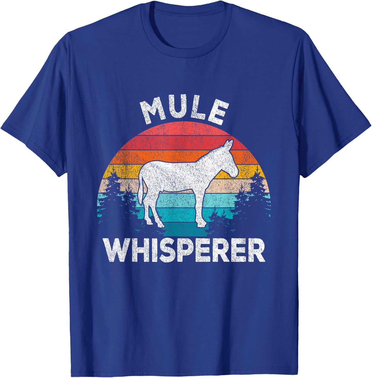 Funny Mule Lover Mule Boy Girl Gift Mule Whisperer Mule Lover Retro T-Shirt - T-Shirt | Royal