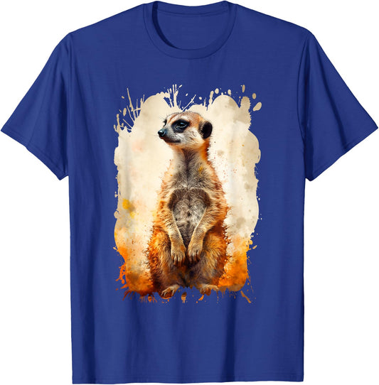Cute Meerkat In Desert Animal Meerkat Lover Men Women Kids T-Shirt - T-Shirt | Royal