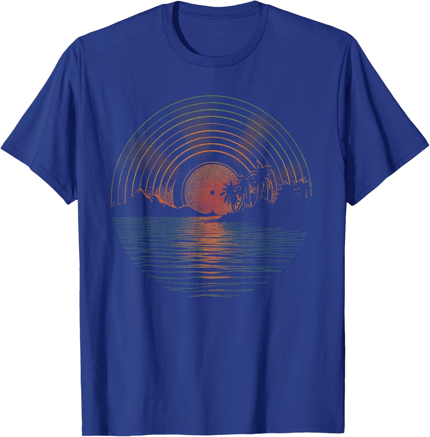 Summer Vinyl Shirt Sunset Vinyl LP Record Music of Summer T-Shirt - T-Shirt | Royal