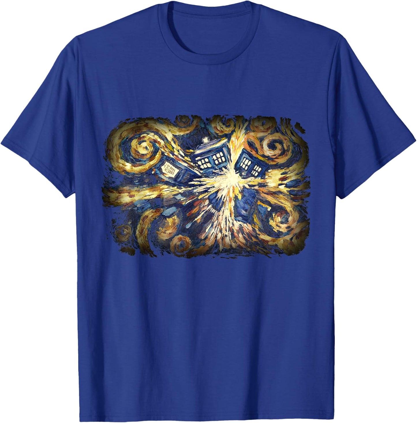 Art Tardis Van Gogh Time Travel Sci-Fi Fan T-Shirt - T-Shirt | Royal