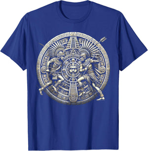 Aztec Warrior Mayan Indigenous Mexican Aztec Jaguar T-Shirt - T-Shirt | Royal