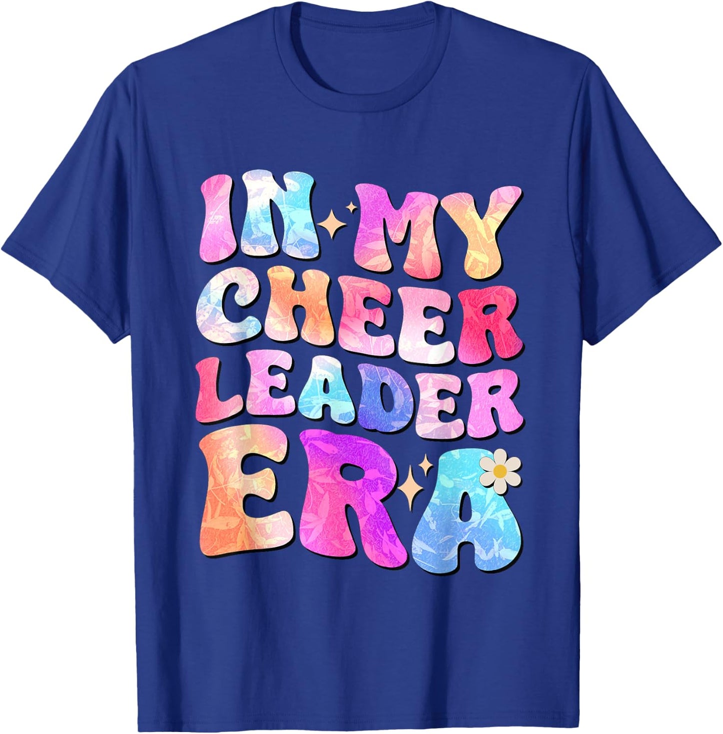 Groovy In My Cheer Leader Era Cheerleader Cheerleading T-Shirt - T-Shirt | Royal