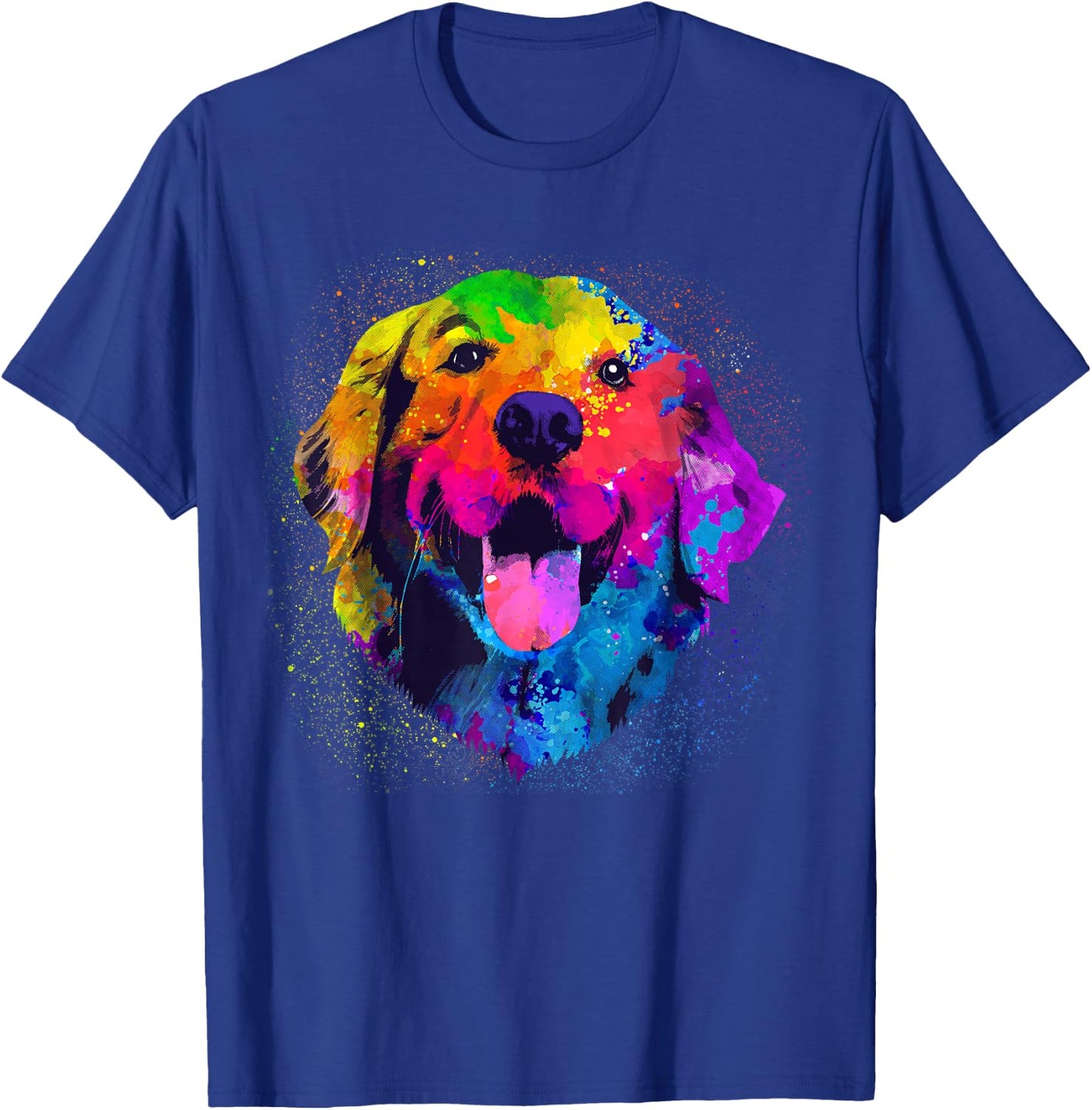 Golden Retriever Art Women Golden Retriever Lover T-Shirt - T-Shirt | Royal