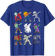 Dabbing Halloween Boys Skeleton Zombie Scary Pumpkin Mummy T-Shirt - T-Shirt | Royal