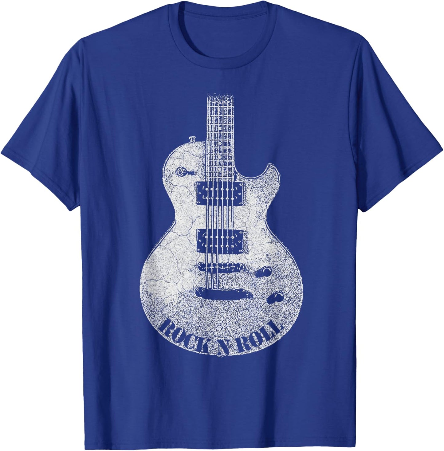 Rock and Roll Guitar Vintage ROCK Music T-Shirt - T-Shirt | Royal