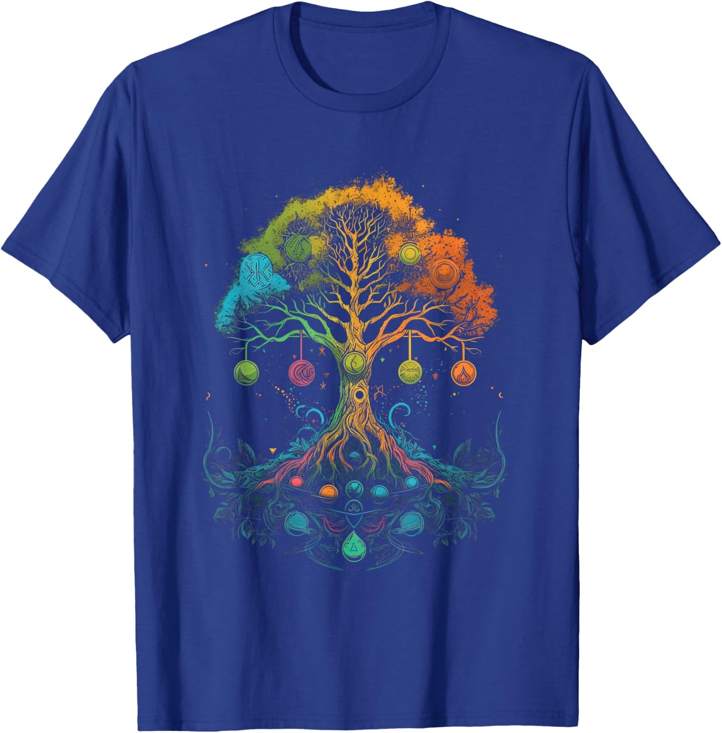 Yggdrasil Tree of Life with Moon Phases T-Shirt - T-Shirt | Royal