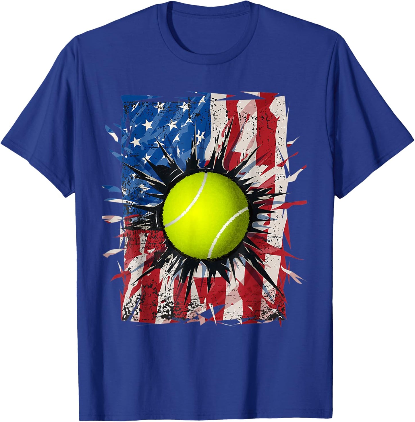 Patriotic Tennis 4th Of July Men USA American Flag Boys T-Shirt - T-Shirt | Royal
