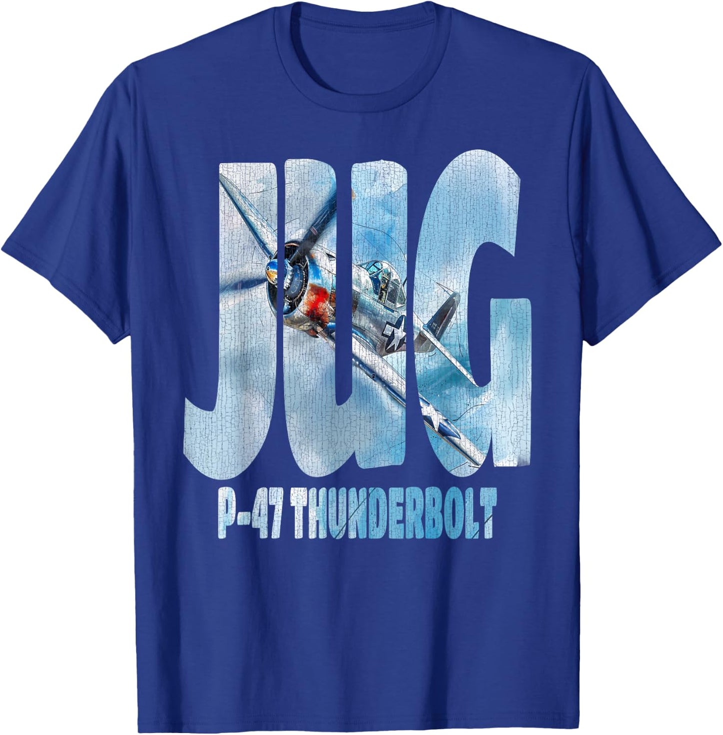 P:-47 Thunderbolt WW2 American Warbird Aviation Hobbyist T-Shirt - T-Shirt | Royal