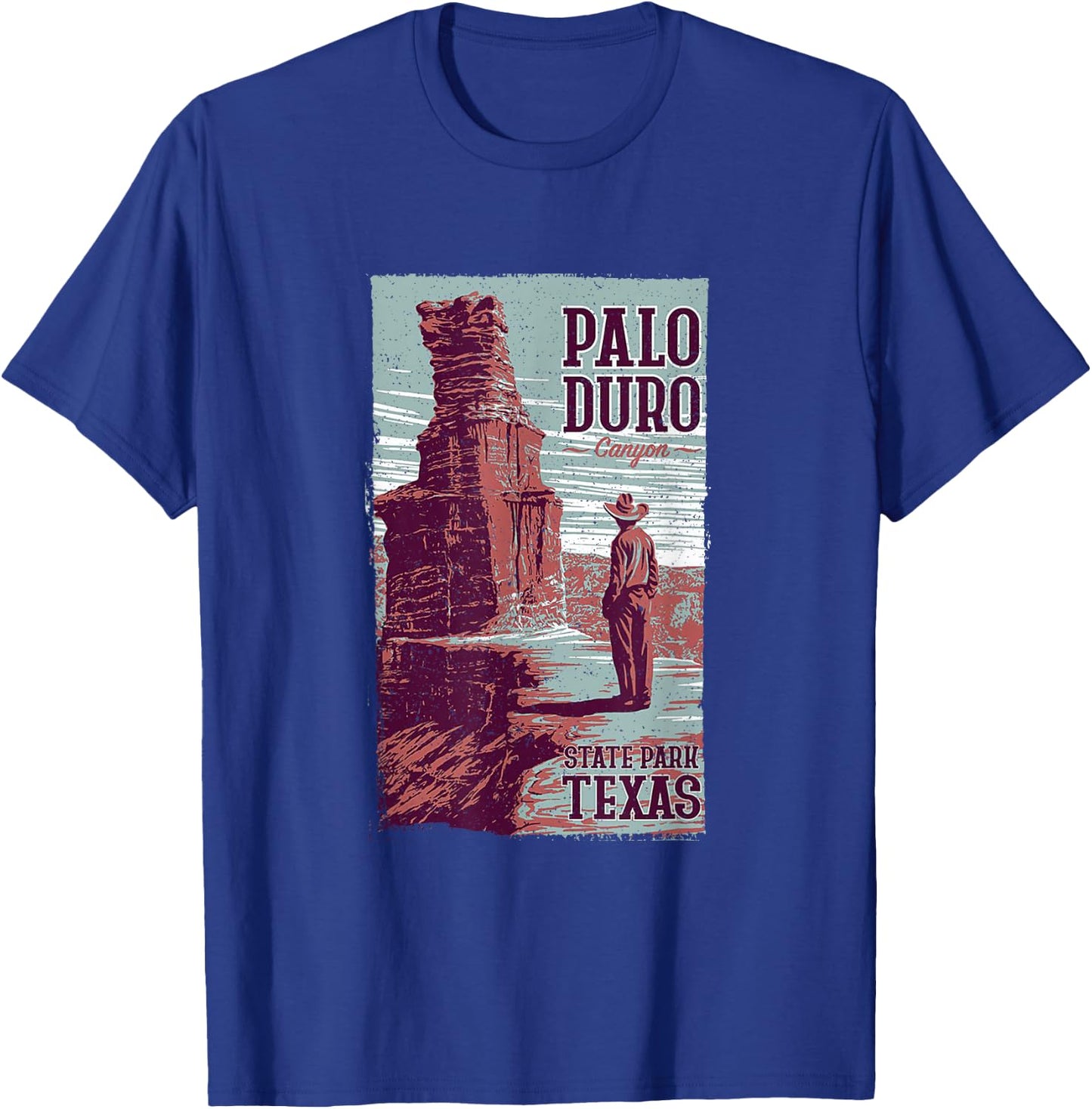 Vintage Palo Duro Canyon State Park Texas Hiking Souvenir T-Shirt - T-Shirt | Royal
