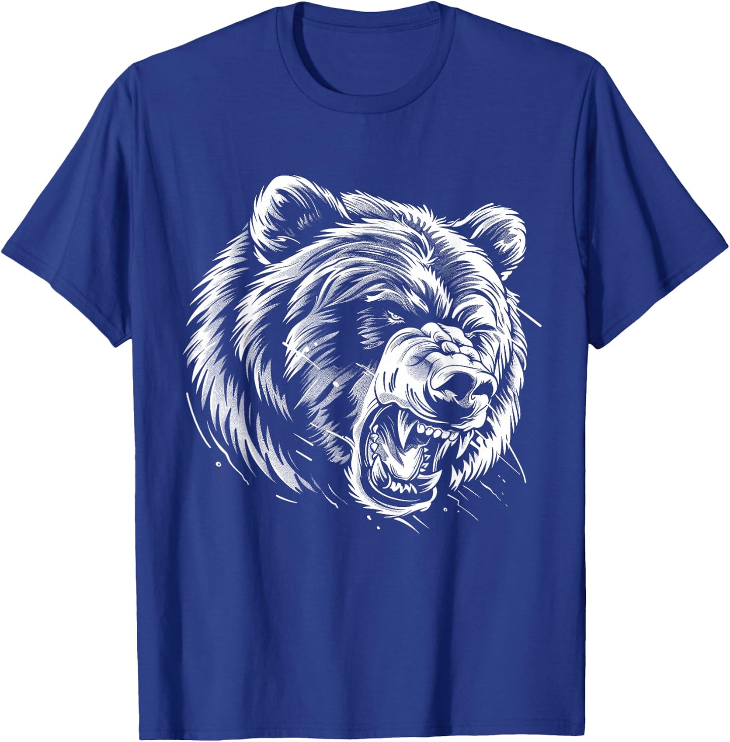 Angry Grizzly Bear T-Shirt - T-Shirt | Royal