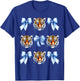 Blue Wild fantasy Tigers Coquette Bow Collage Girls Woman T-Shirt - T-Shirt | Royal