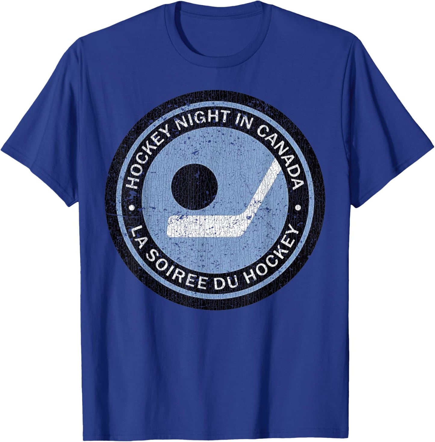 Vintage Hockey Night in Canada Hockey Player Classic Team T-Shirt - T-Shirt | Royal