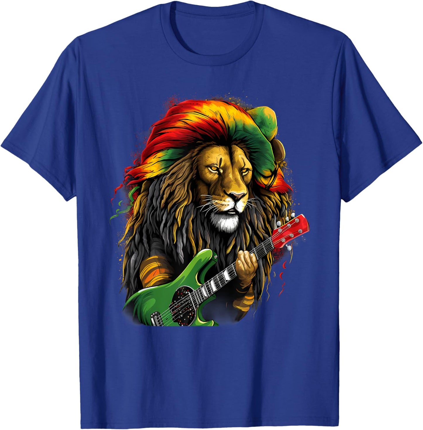 Rasta Reggae Lion Rastafarian Roots Jamaica Hippie Rastafari T-Shirt - T-Shirt | Royal