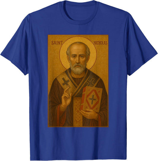 Orthodox Christian Icon of the Saint Nicholas T-Shirt - T-Shirt | Royal