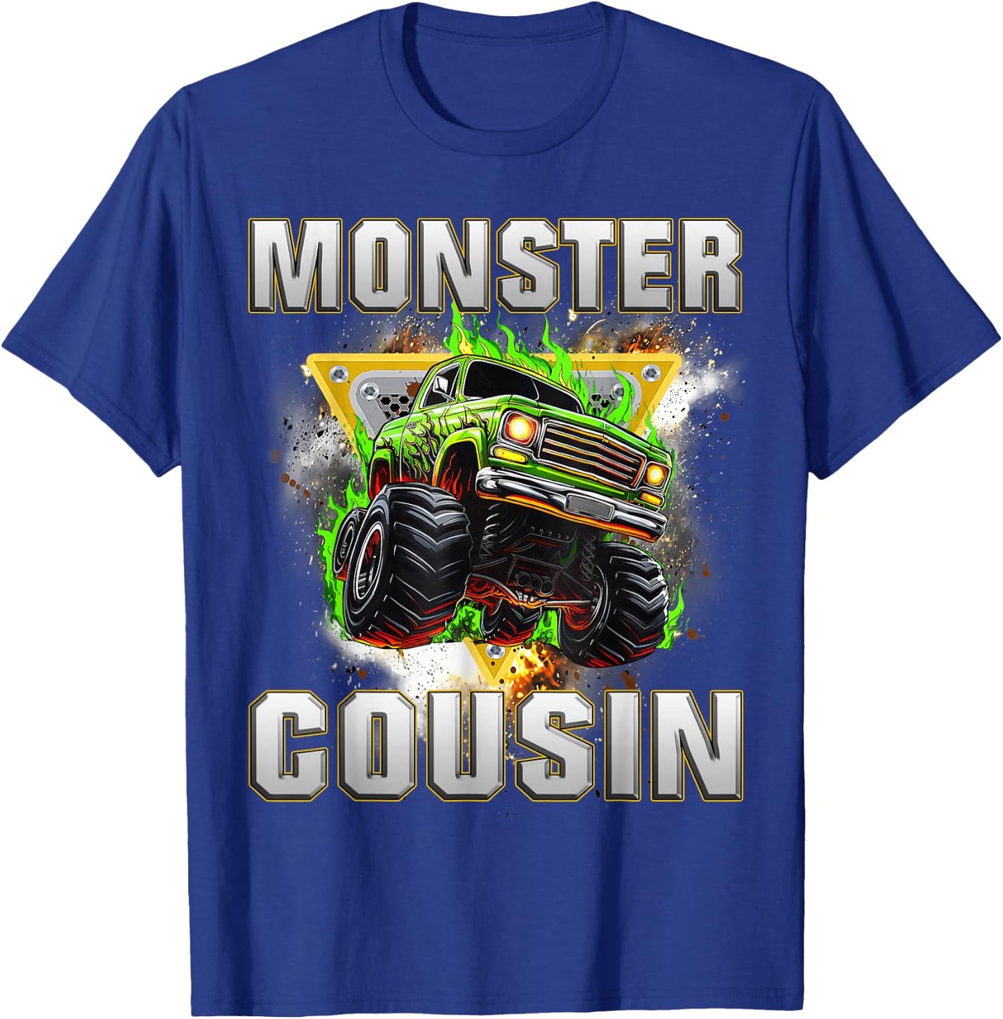 Monster Truck Cousin Monster Truck Are My Jam Boys Kids T-Shirt - T-Shirt | Royal
