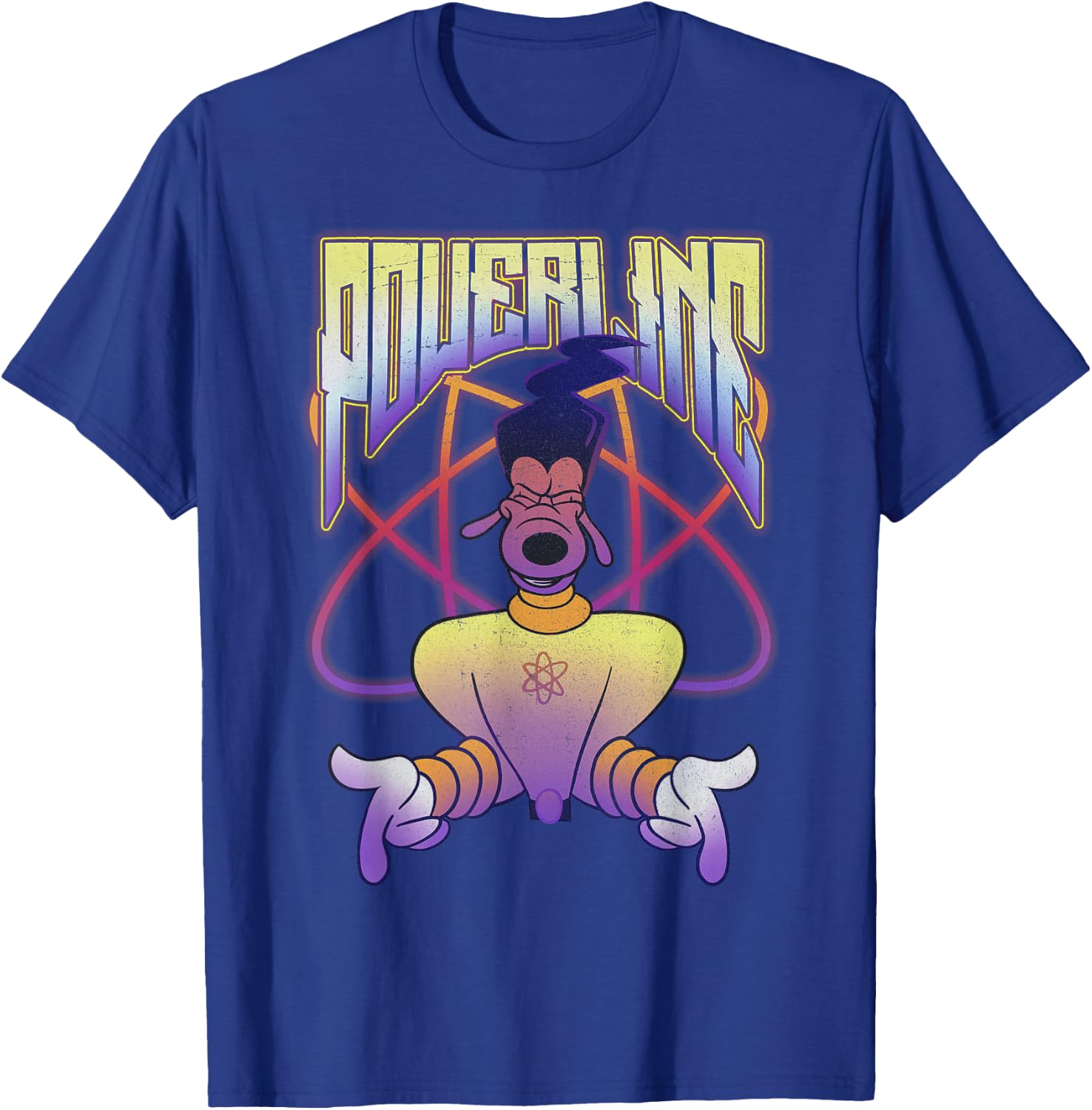 Disney A Goofy Movie Powerline Logo Portrait Short Sleeve T-Shirt - T-Shirt | Royal