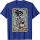 Funny Skeleton Halloween Pug Mom Tarot Card Witchy Vibes T-Shirt - T-Shirt | Royal