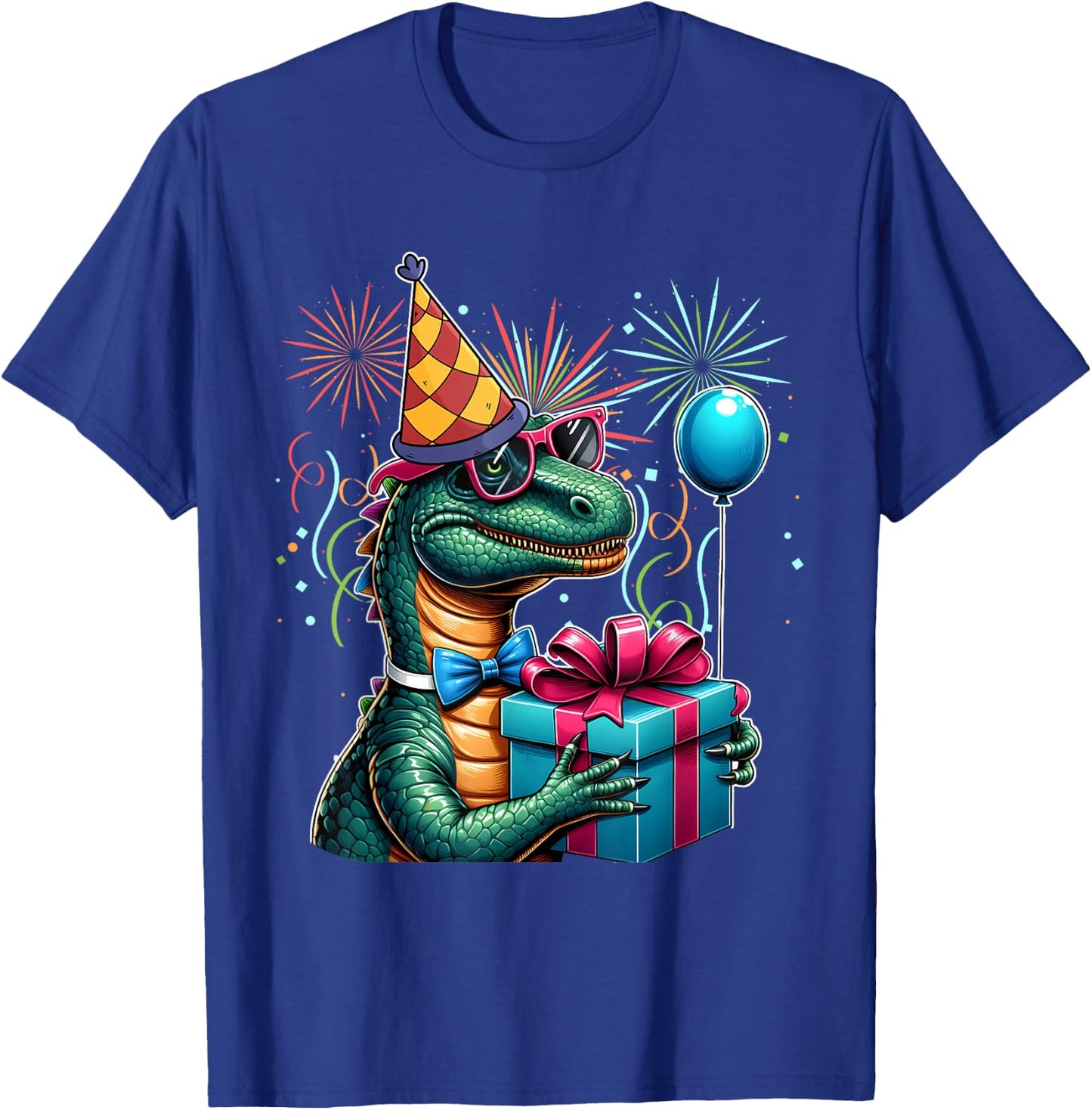 Adult Dinosaur Birthday T Rex Party For Kids Adult Birthday T-Shirt - T-Shirt | Royal