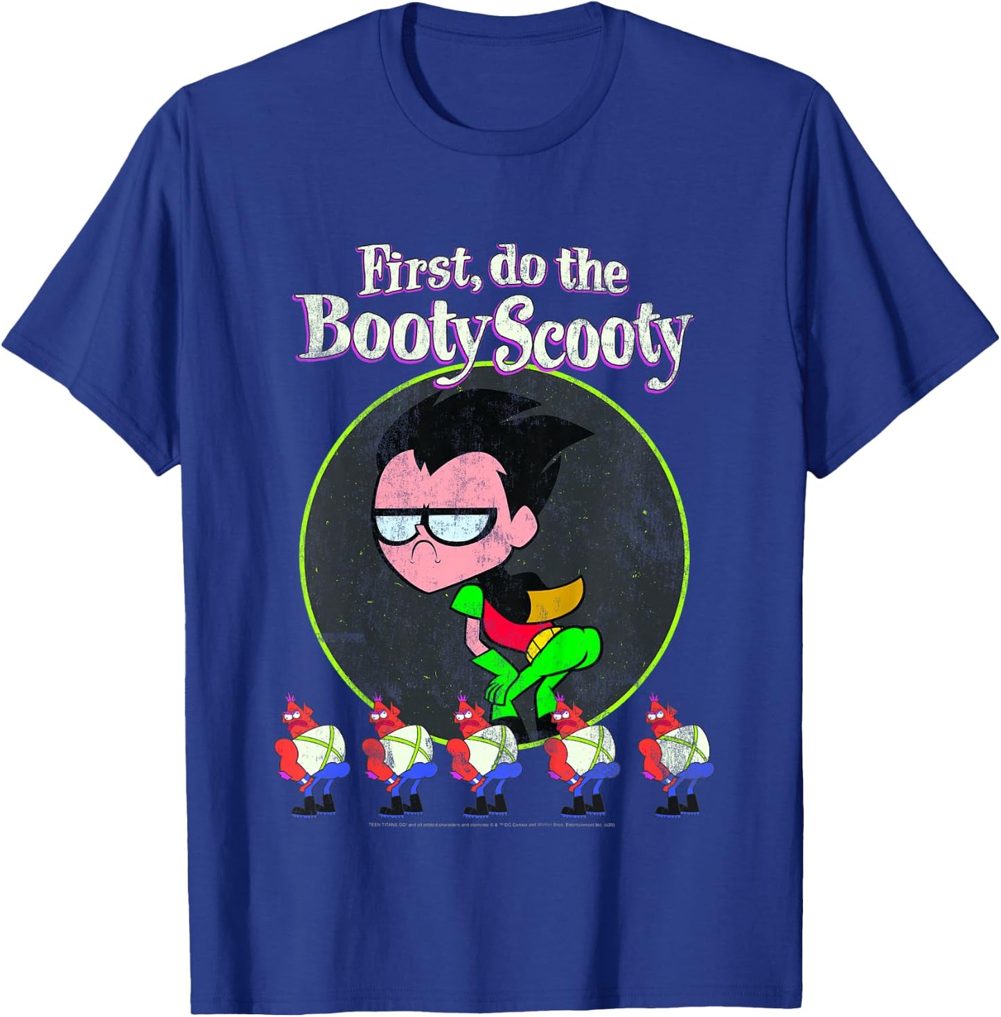 Kids DC Comics Teen Titans Go! Robin First Do The Booty Scooty T-Shirt - T-Shirt | Royal
