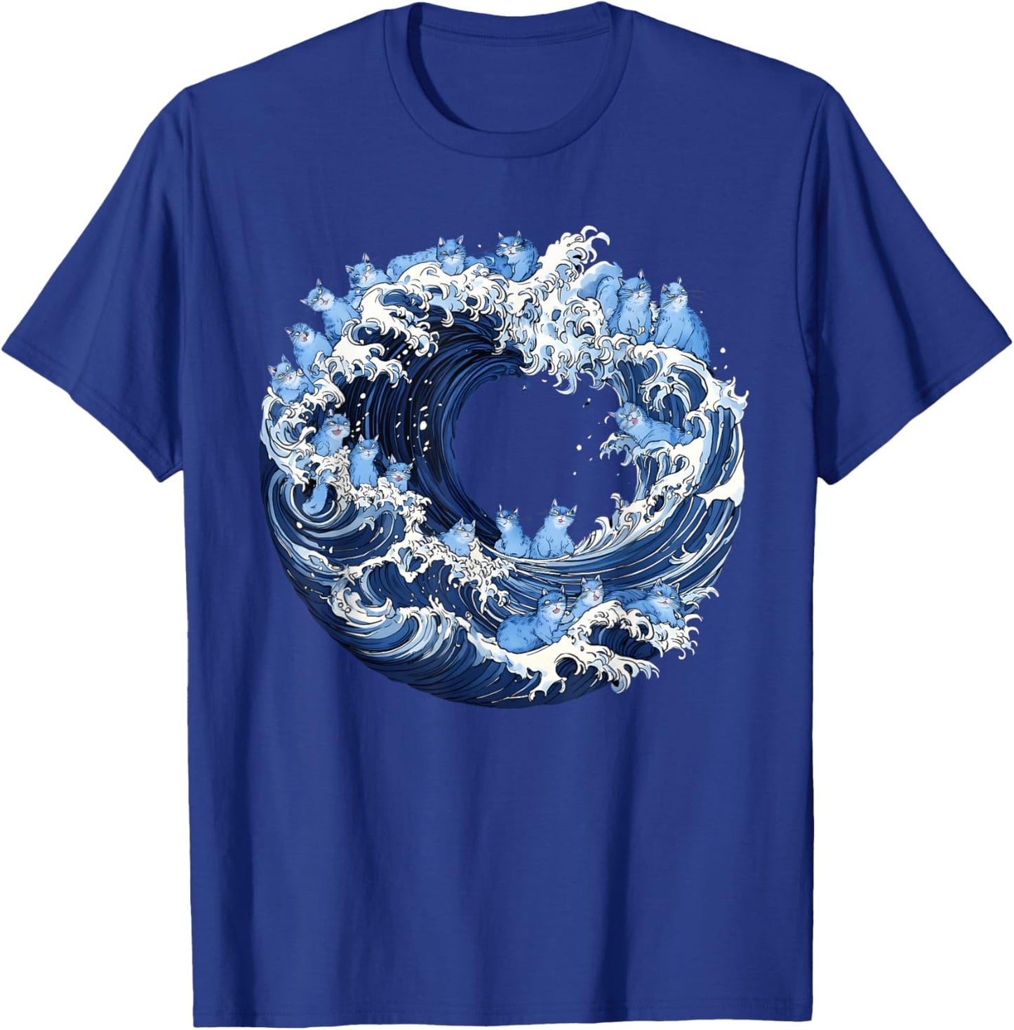 Cute Wave of Blue Cats for Kamala T-Shirt - T-Shirt | Royal