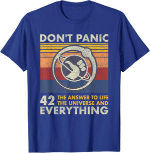 42 Answer to all Questions - Life Universe Everything T-Shirt - T-Shirt | Royal