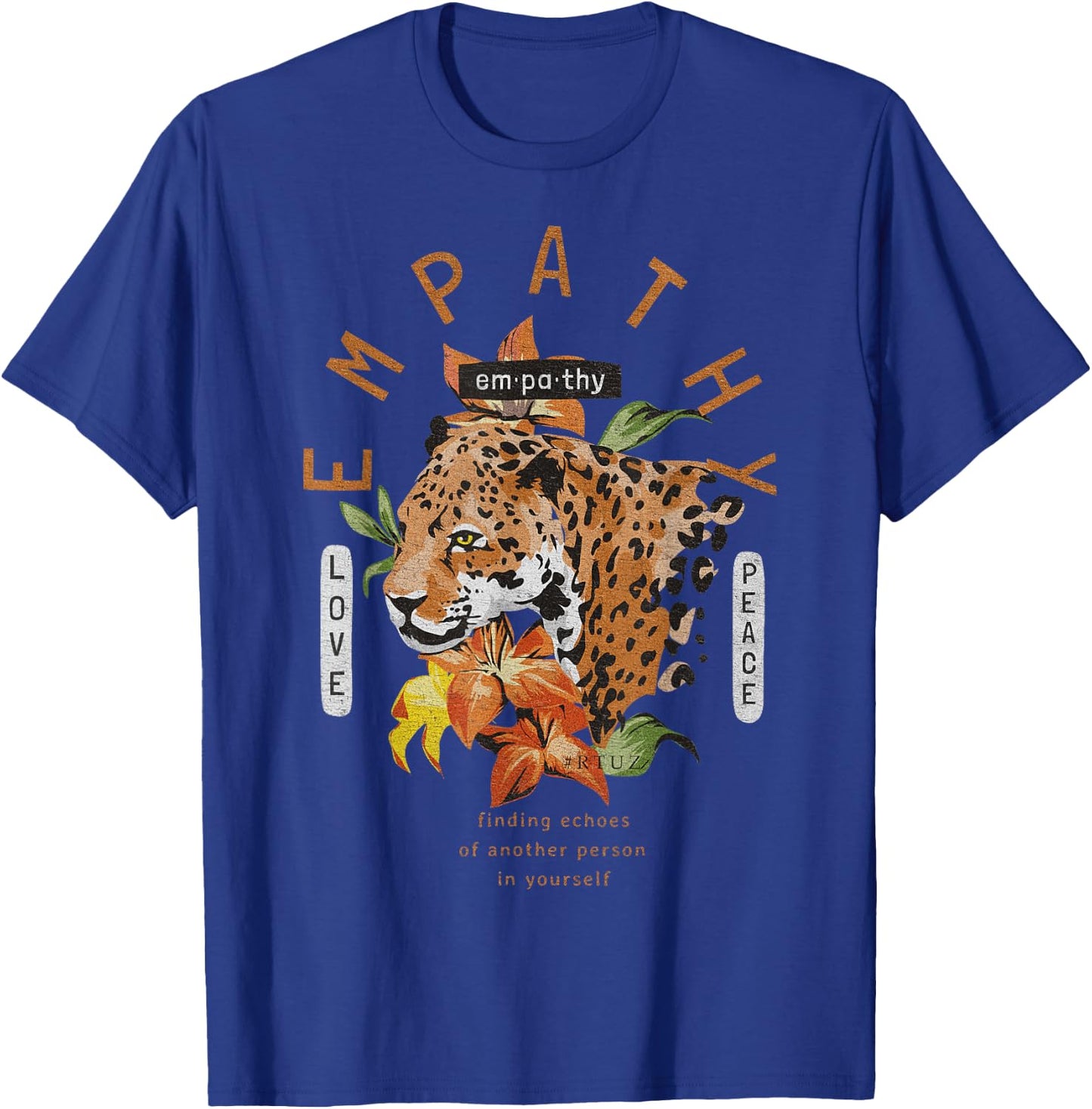 Hip Hop Y2K Vintage Hipster Edgy Urban Streetwear Tiger Men Women Girls Kids T-Shirt - T-Shirt | Royal