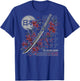 Red Spider Lily Flower Japanese Katana Sword Backprinted T-Shirt - T-Shirt | Royal