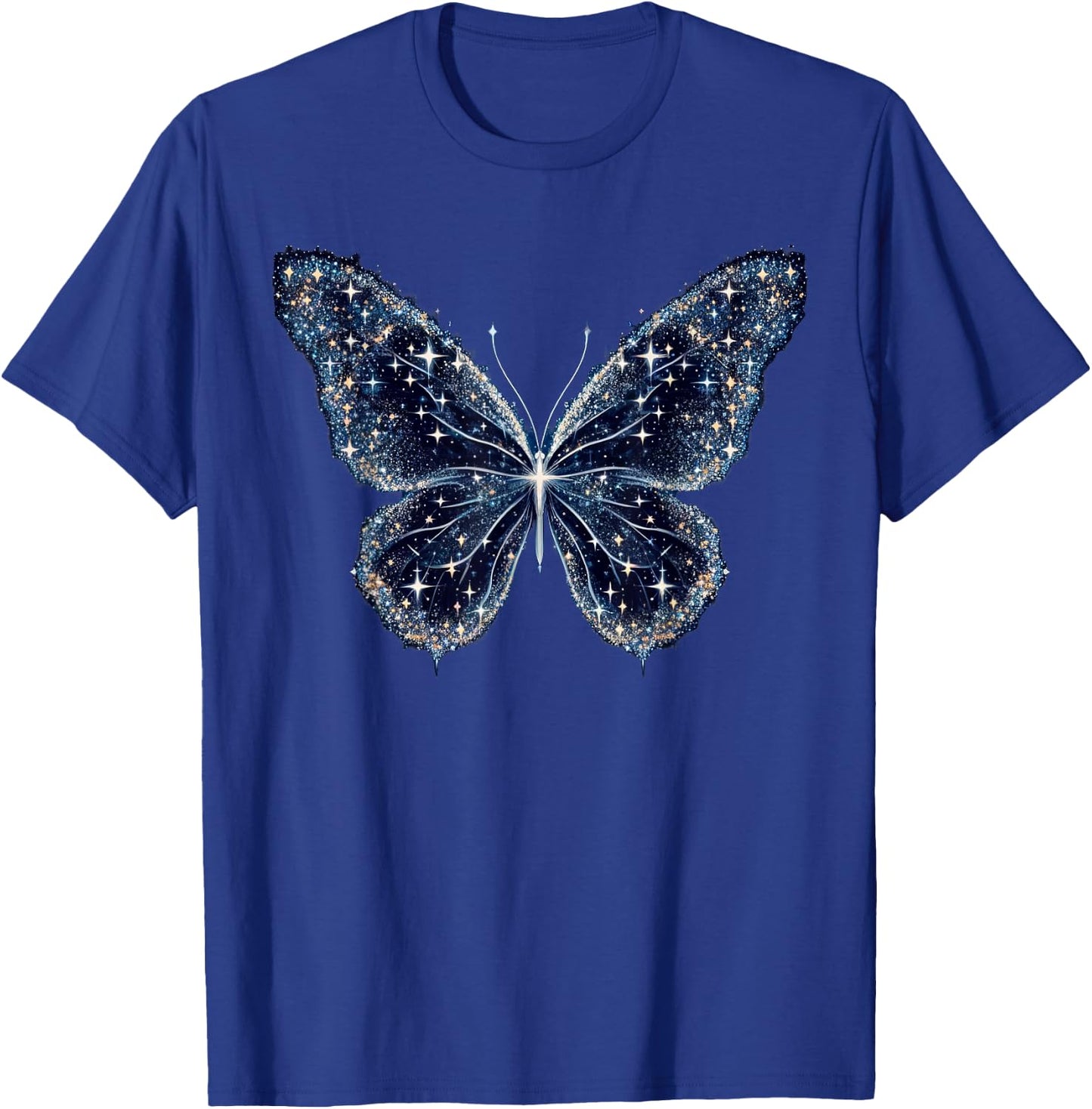 Space Stars Butterfly Art T-Shirt - T-Shirt | Royal