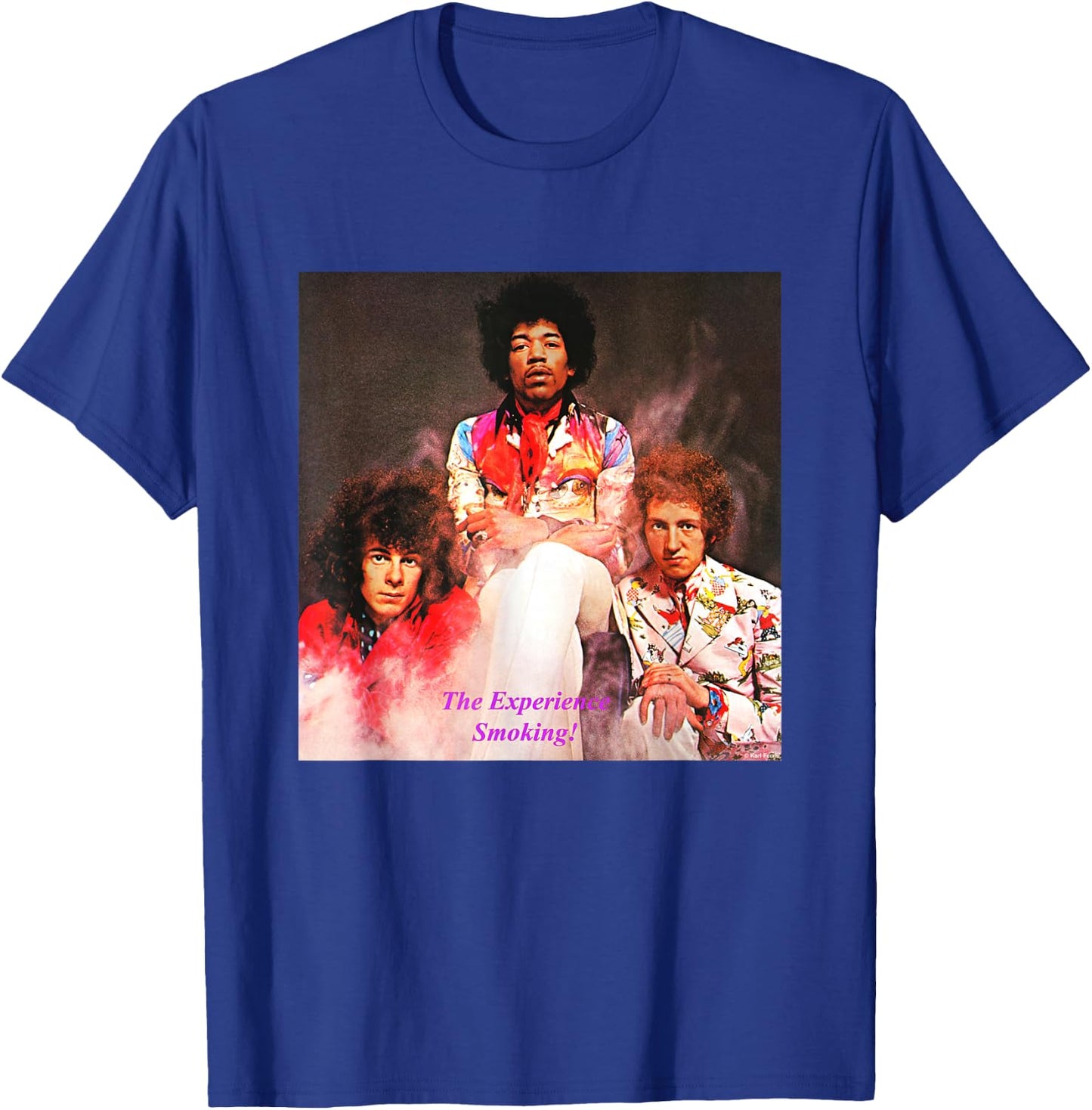 Karl Ferris Electric Ladyland Jimi Hendrix Smoking T-Shirt - T-Shirt | Royal