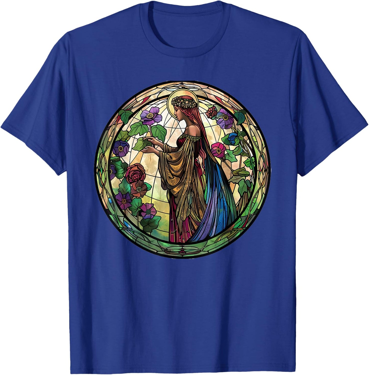 Persephone Stained Glass T-Shirt - T-Shirt | Royal