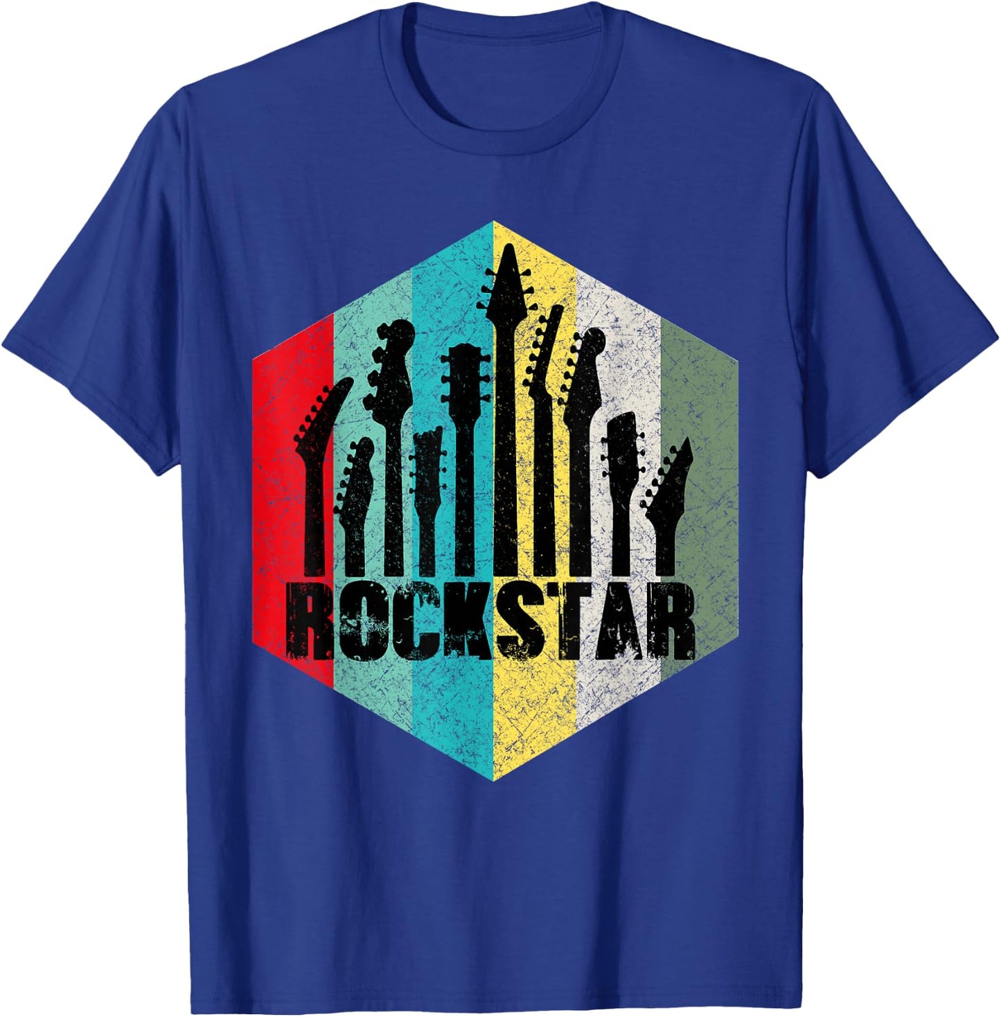 Kids Rockstar Vintage Guitar T-Shirt - T-Shirt | Royal