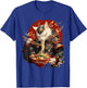 Japanese Art Ramen Cat Ninja Ukiyo-e Anime Style Samurai Cat T-Shirt - T-Shirt | Royal