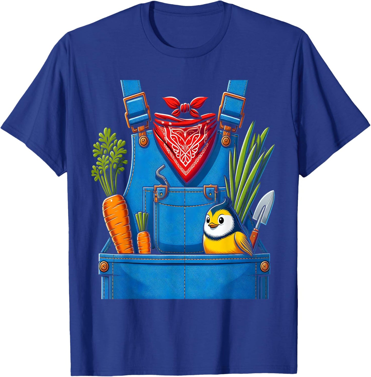Funny Farmer Costume Halloween Simple Cute Farm Women Men T-Shirt - T-Shirt | Royal