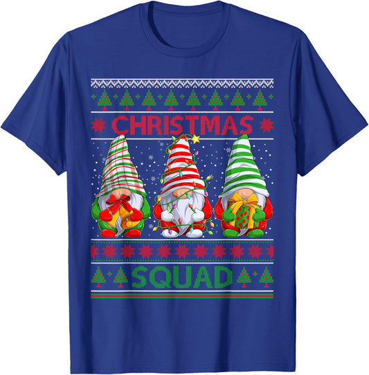 Gnome Matching Family Christmas Squad Ugly Christmas Sweater T-Shirt - T-Shirt | Royal