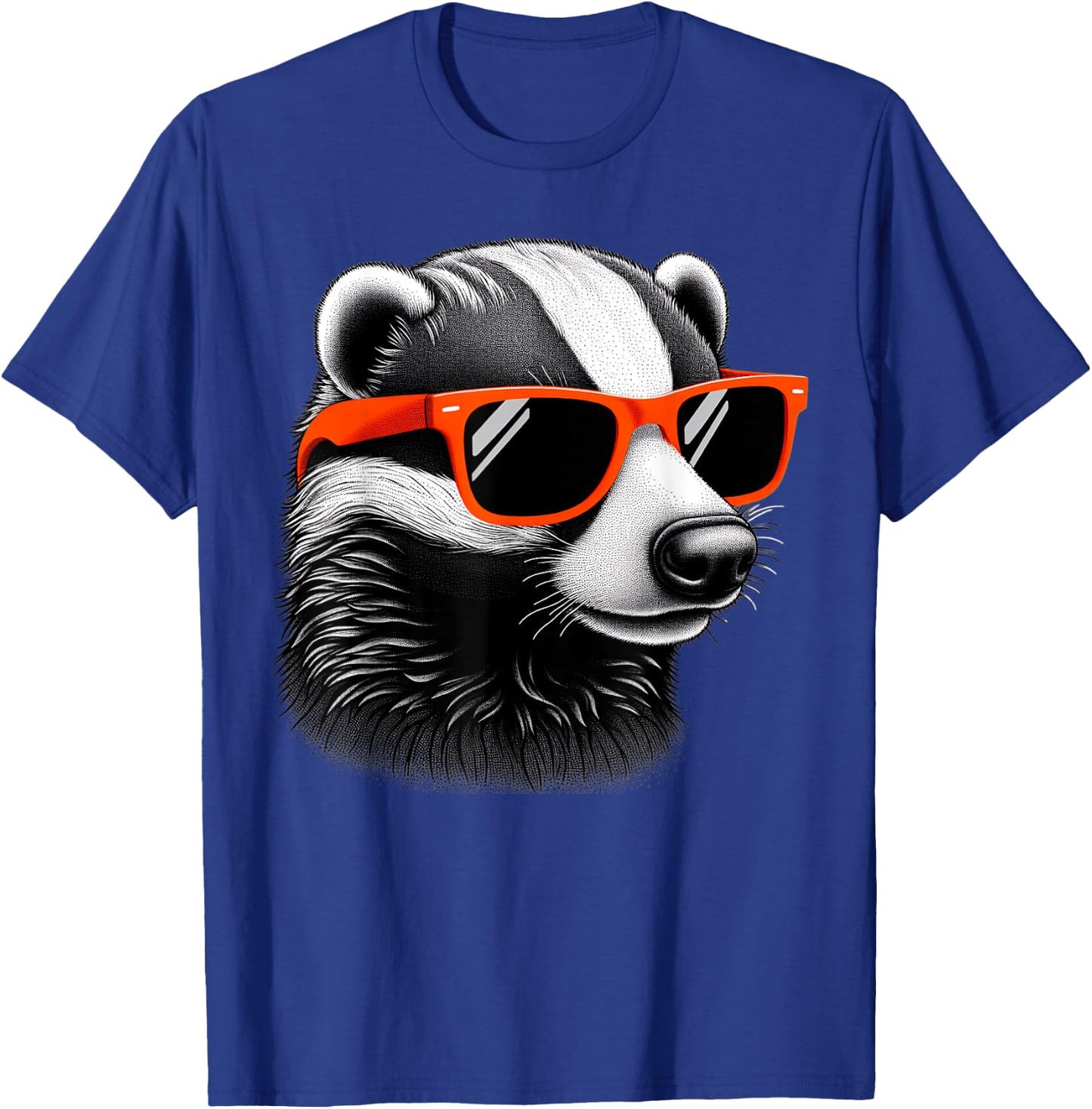 Cool Honey Badger Wearing Sunglasses Graphic Art Women Kids T-Shirt - T-Shirt | Royal