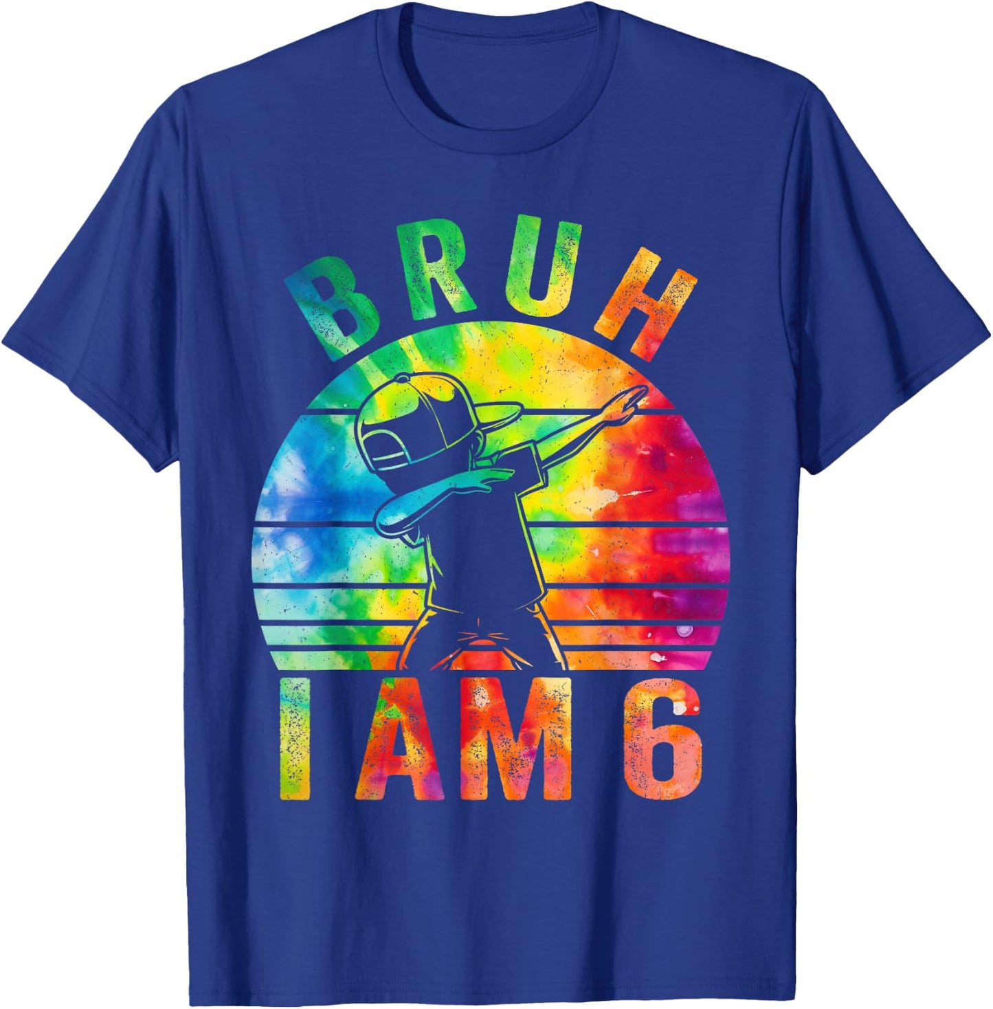 6 Year Birthday Tie Dye Dabbing Boy Bruh Its My 6th Birthday T-Shirt - T-Shirt | Royal