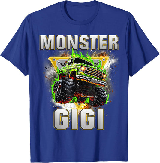 Monster Truck Gigi Monster Truck Are My Jam Adults Kids T-Shirt - T-Shirt | Royal