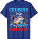 Cruising Into My 8th Birthday Cruise 8 Year Old Birthday T-Shirt - T-Shirt | Royal