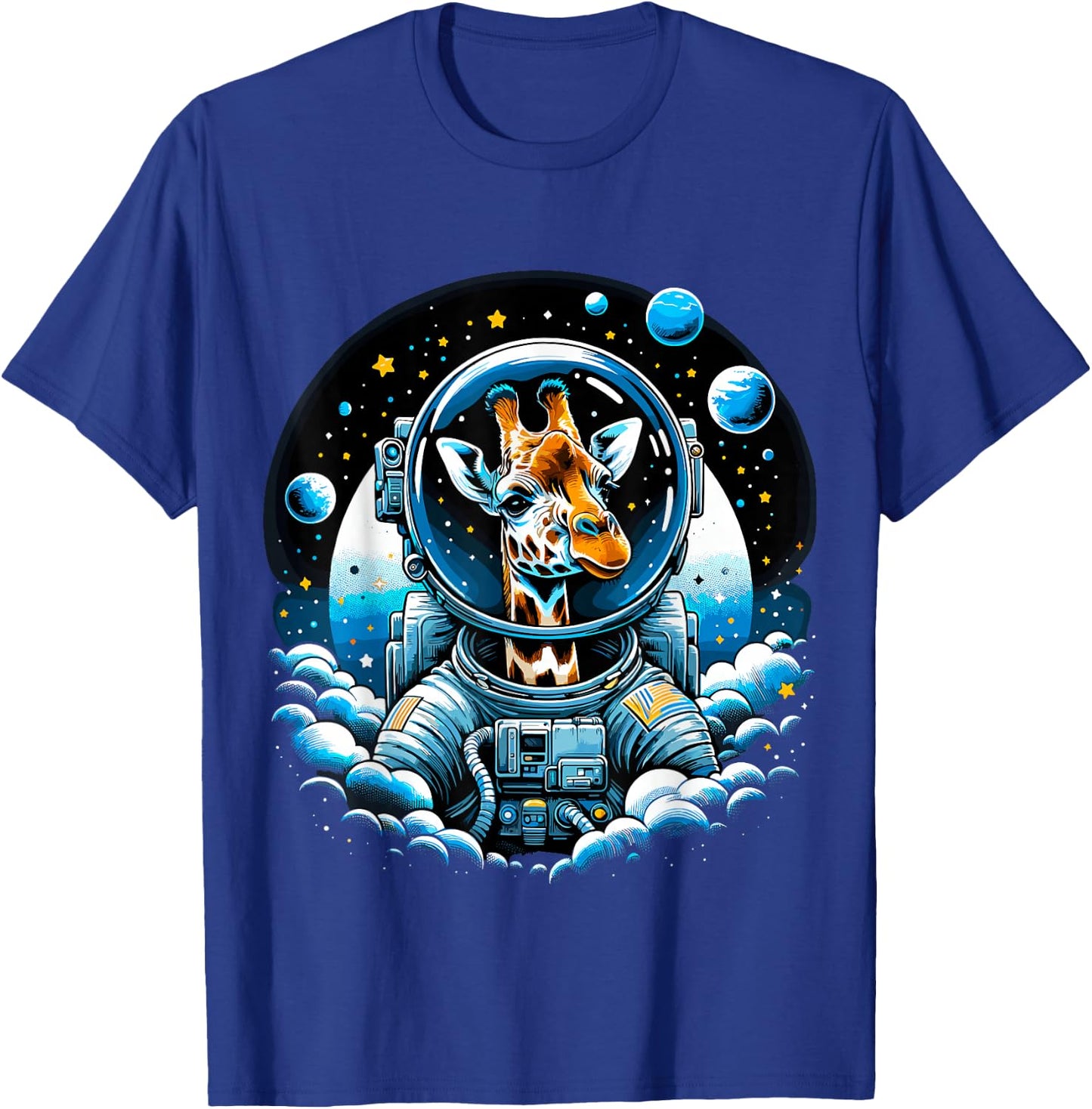 Astronaut Giraffe T-Shirt - T-Shirt | Royal
